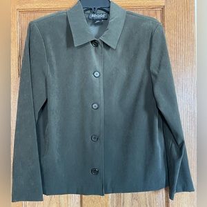 Women’s Suede Like Olive Jacket. Small Petite. Excellent Condition!
